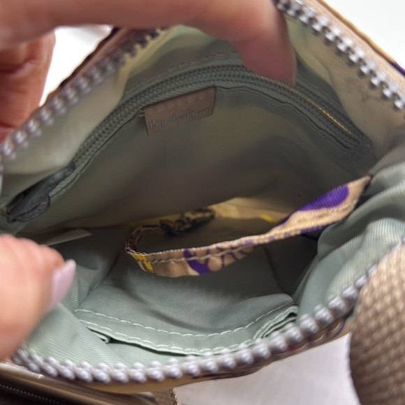 Kipling Floral Small Nylon Yellow Blue Crossbody MCB7197C - Picture 7 of 13